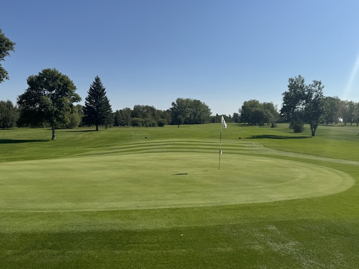 Hole 9 putting green